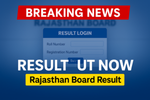 RBSE 12th Result 2026 Rajasthan Board Result Screen