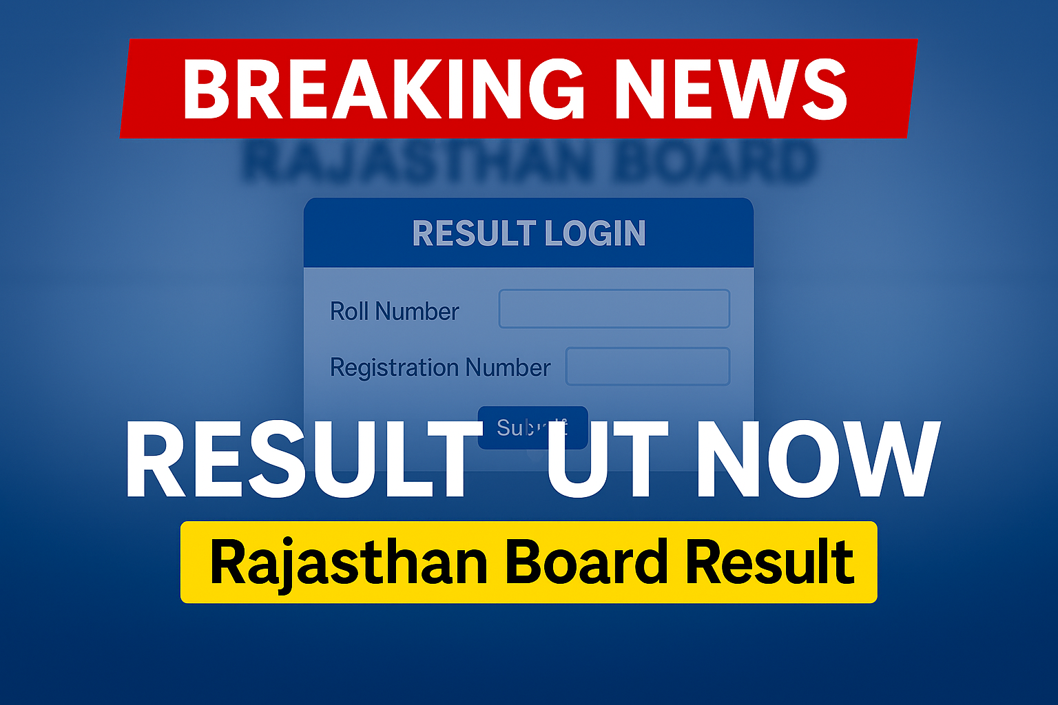 RBSE 12th Result 2026 Rajasthan Board Result Screen